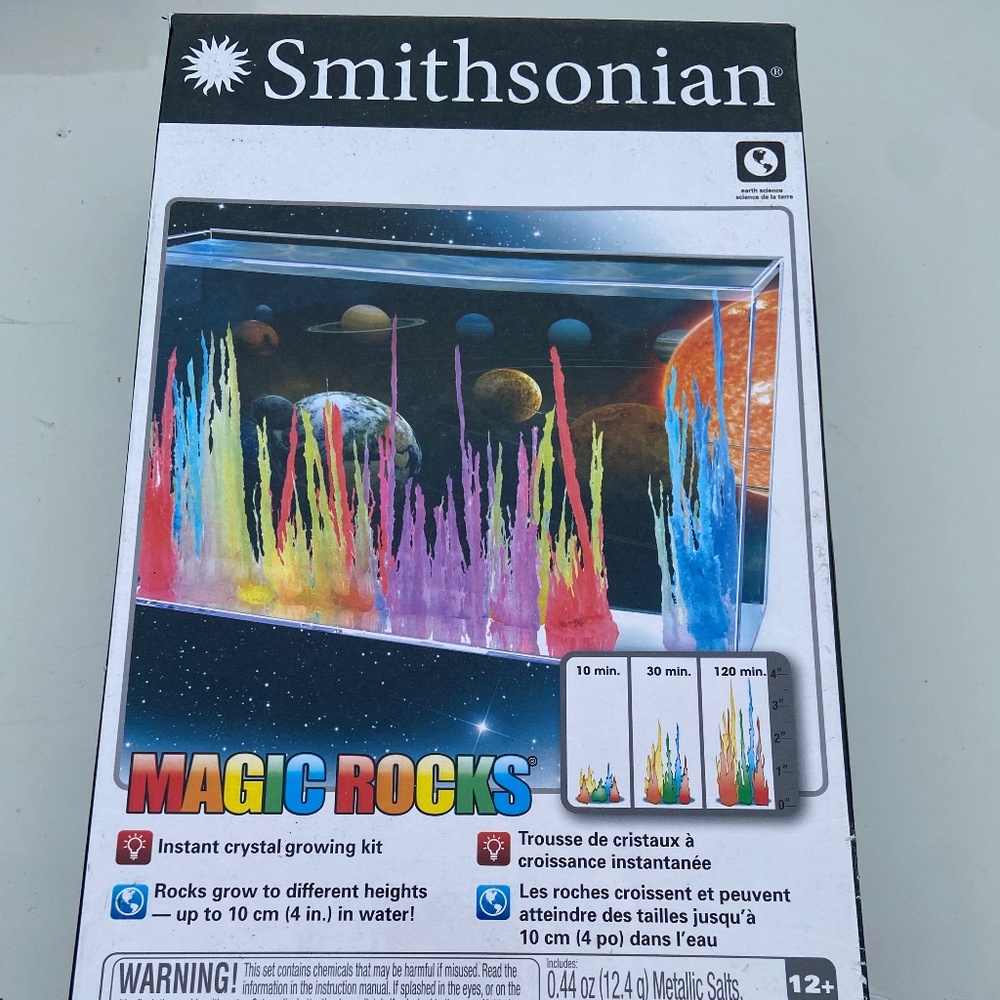 Smithsonian crystal growing kit educational, science kit.